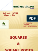 Subject - MATHS Class - 6th: By-Pradeep Pandey B.Ed - Semester 3Rd