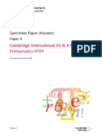 9709 Specimen Paper Answers Paper 4 (For Examination From 2020)