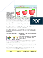 Adjectives: Case Adjective Comparative Superlative