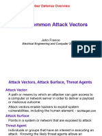 Some Common Attack Vectors: Cyber Defense Overview