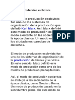 Modo de Producción Esclavista