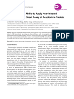 Evaluation of The Ability To Apply Near-Infrared Spectroscopy On Direct Assay of Acyclovir in Tablets