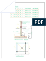 Footing Schedule: 10 MM Ø at 4" / 8" C/C Clear Cover 1 "