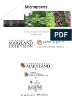 Microgreens: Jon Traunfeld, Extension Specialist Jont@umd - Edu