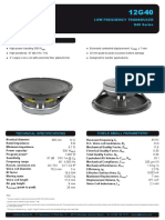 Key Features: Low Frequency Transducer G40 Series