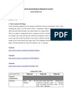 English For Business Presentation: Assignment 02