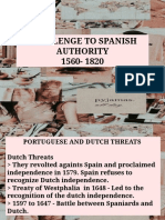 Challenge To Spanish Authority 1560-1820