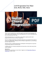 24 Guitar Chord Progression You Must Learn