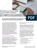 Work From Home Health and Safety Guidance