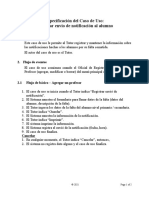 Especificación de Caso de Uso Notificacion