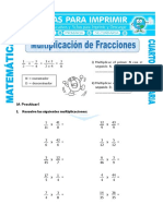 Multiplicacion de Fracciones para Cuarto de Primaria