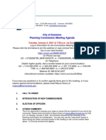 Kenmore Planning Commission - January 5, 2021 - Affordable Housing Amendments