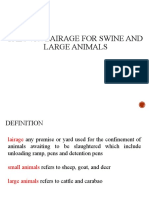 Paes 410: Lairage For Swine and Large Animals