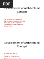 Development of Architectural Concept - Lecture 4