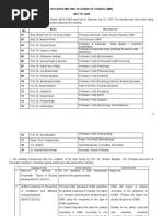 Fifteenth Meeting of Board of Studies