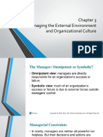 CH 3 - Managing The External Environment and Org Culture