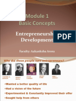 Entrepreneurship Development: Faculty: Aakanksha Arora