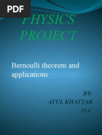 Physics Project: Bernoulli Theorem and Applications