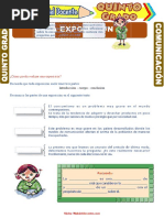 Como Realizar Una Exposición para Quinto Grado de Primaria