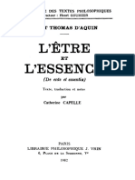 Th. D'aquin, L'Être Et L'essence