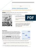 Student Exploration: Potential Energy On Shelves