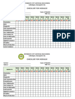 Checklist For Modules: RLS RLS RLS RLS RLS RLS RLS RLS RLS RLS RLS