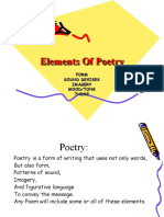 Elements of Poetry Elements of Poetry