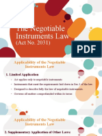 Law On Negotiable Instruments