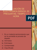 Evaluación de Electrónica Básica, 50 Preguntas, Tiempo 1 Hora