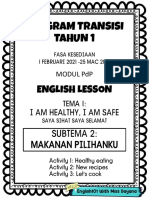 Tema 1 Subtema 2 English Module Program Transisi Tahun 1