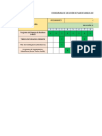 Cronograma de Actividades Del Plan de Manejo Ambiental