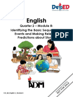 English2 Q2 Mod8 IdentifyingTheBasicSequenceOfEventsAndMakingRelevantPredictionsAboutStories V4