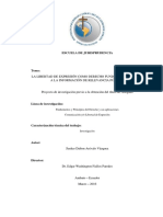 Escuela de Jurisprudencia: Fundamentos y Principios Del Derecho y Sus Aplicaciones Comunicación Y/o Libertad de Expresión