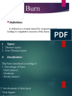 Definition:: Is Defined As A Wound Caused by Exogenous Agent Leading To Coagulative Necrosis of The Tissue