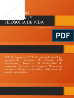 Educación Ambiental y Filosofía de Vida