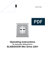 Operating Instructions SLIDEDOOR Win Drive 2201: For Automatic Sliding Doors