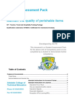 SITXINV002 Maintain The Quality of Perishable Items (1.03) - Student