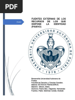 Fuentes Externas de Las Que Dispone La Entidad