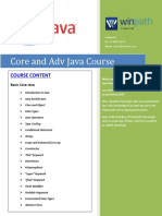 Java Course Content Updated - WinPath IT