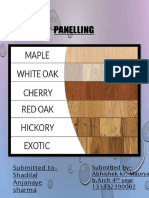 Panelling: Report On