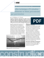 SC19. Evaluation Des Bâtiments en Béton Précontraint Par Post-Tension, CNRC