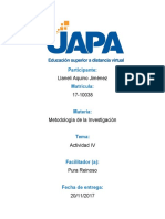 Tarea 4 de Metodologia de Investigacion Uapa