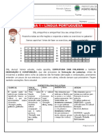 8 ANO - LÍNGUA PORTUGUESA Apostila 1 - Formação de Palavras ENVIADO