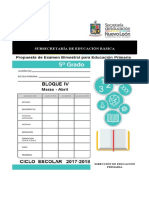 Examen 5° Bloque 4 2017-2018