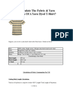 How Do Calculate The Fabric & Yarn Consumption of A Yarn Dyed T-Shirt?