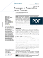 The Role of Progestogens in Threatened and Idiopathic Recurrent Miscarriage