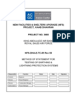 NFS-DHA-E-TC-05 - Testing of Earthing and LPS