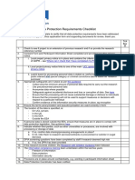 Data Protection Requirements Checklist