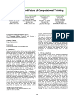 Astrachan Et Al. - The Present and Future of Computational Thinking