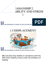 Seamanship 2 Trim, Stability and Stress 1: The Maritime Academy of Asia and The Pacific